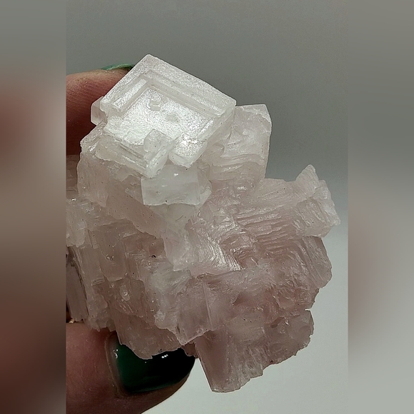 Ultracool Geometric Pink Halite Specimen - Picture 9 of 17